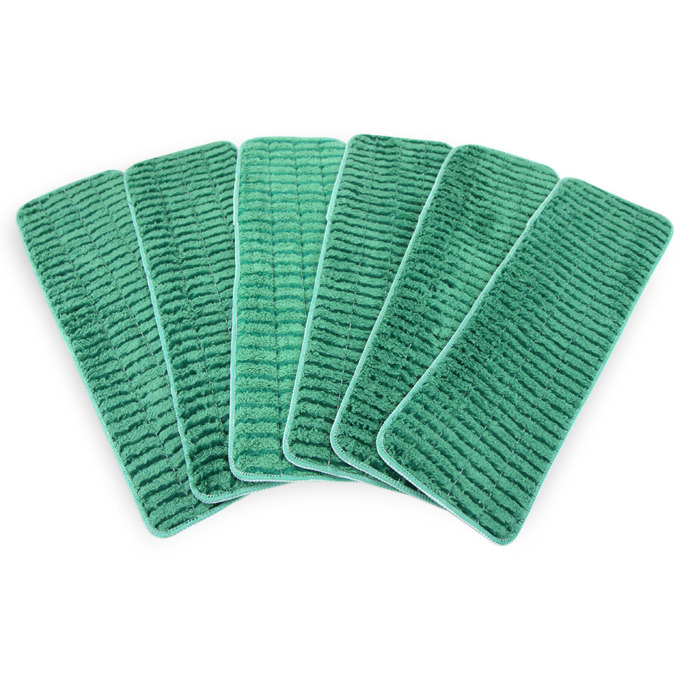 12 Pack of Wet Mop Pads – Microfiber Reusable Cleaning Pad Fits 14-16 Mop Frame
