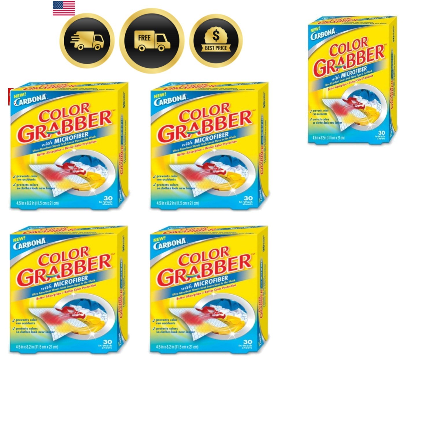 Color Grabber | Protects Laundry from Color Runs or Bleeds | Mix Whites & Col…