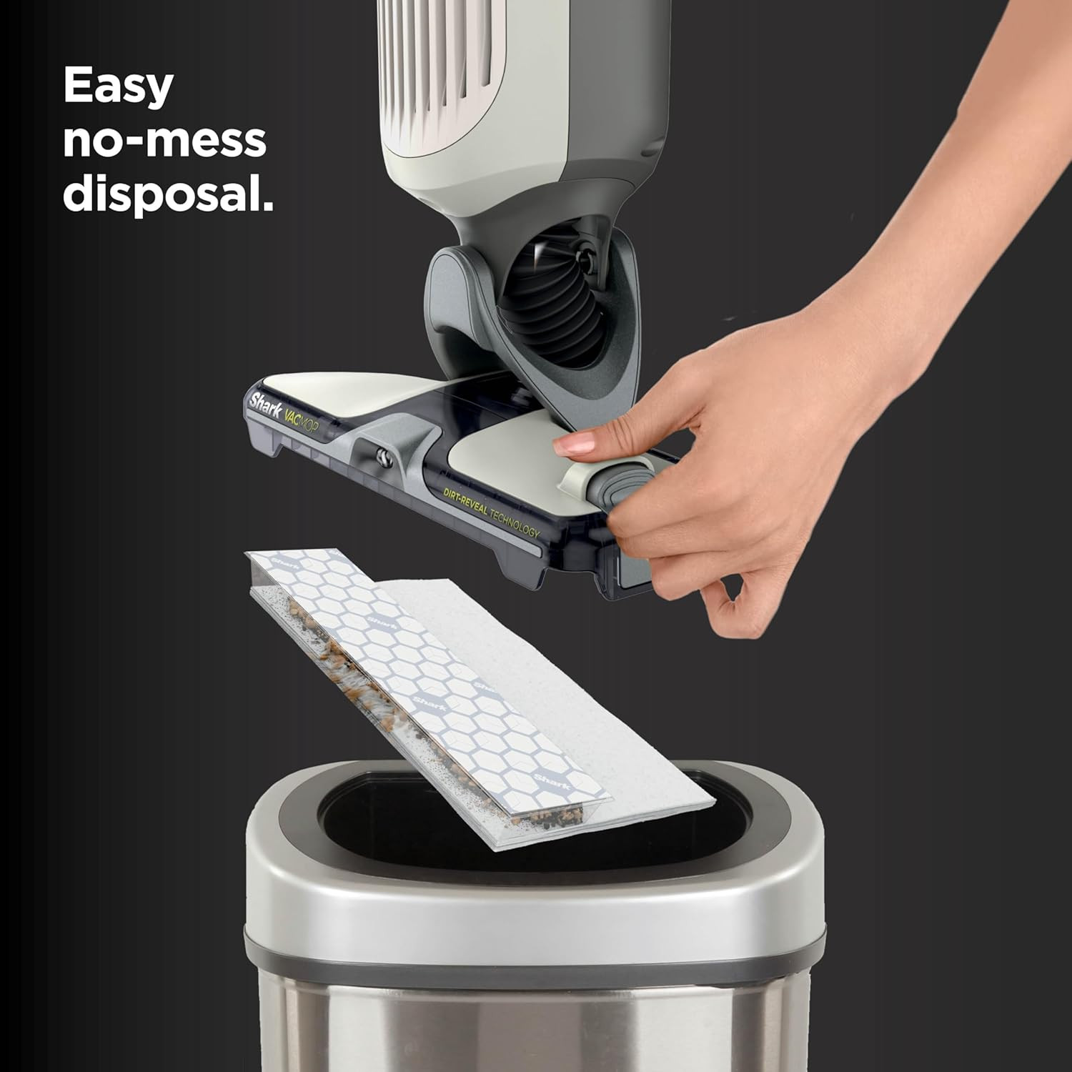 Shark VACMOP Reveal Cordless Hard Floor Cleaner, Vacuum & Spray Mop, Powerful Su