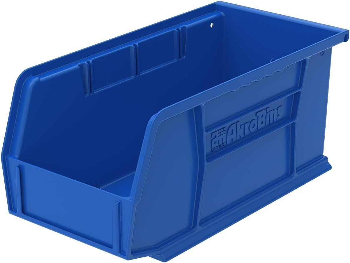 Plastic Storage Bins, Space-Saving Stackable Bins for Garage, Pantry, Craft Orga