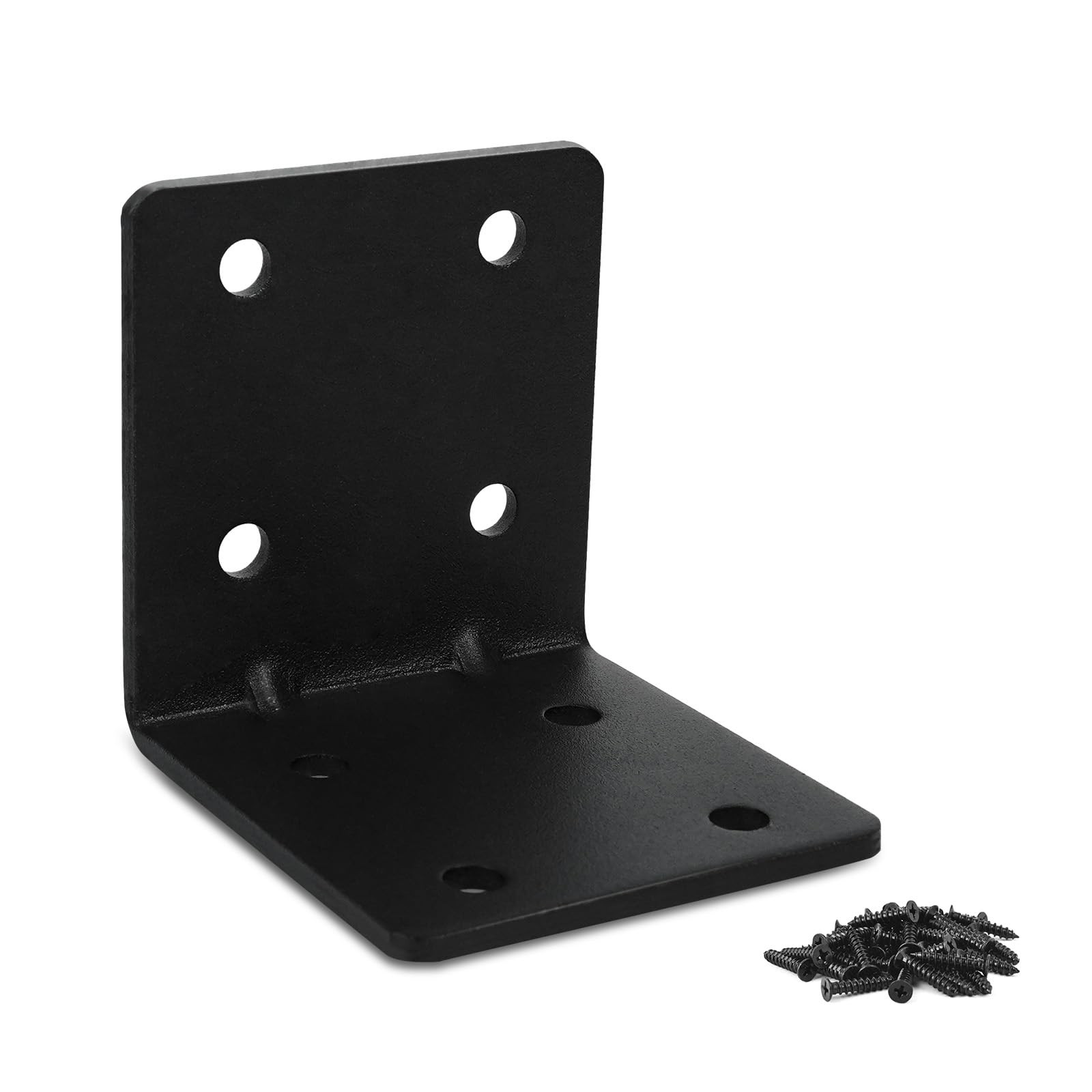 8 Pack L Brackets Wood Matte Black Strong Corner Brace 2.5×2.75×2.75 Inch
