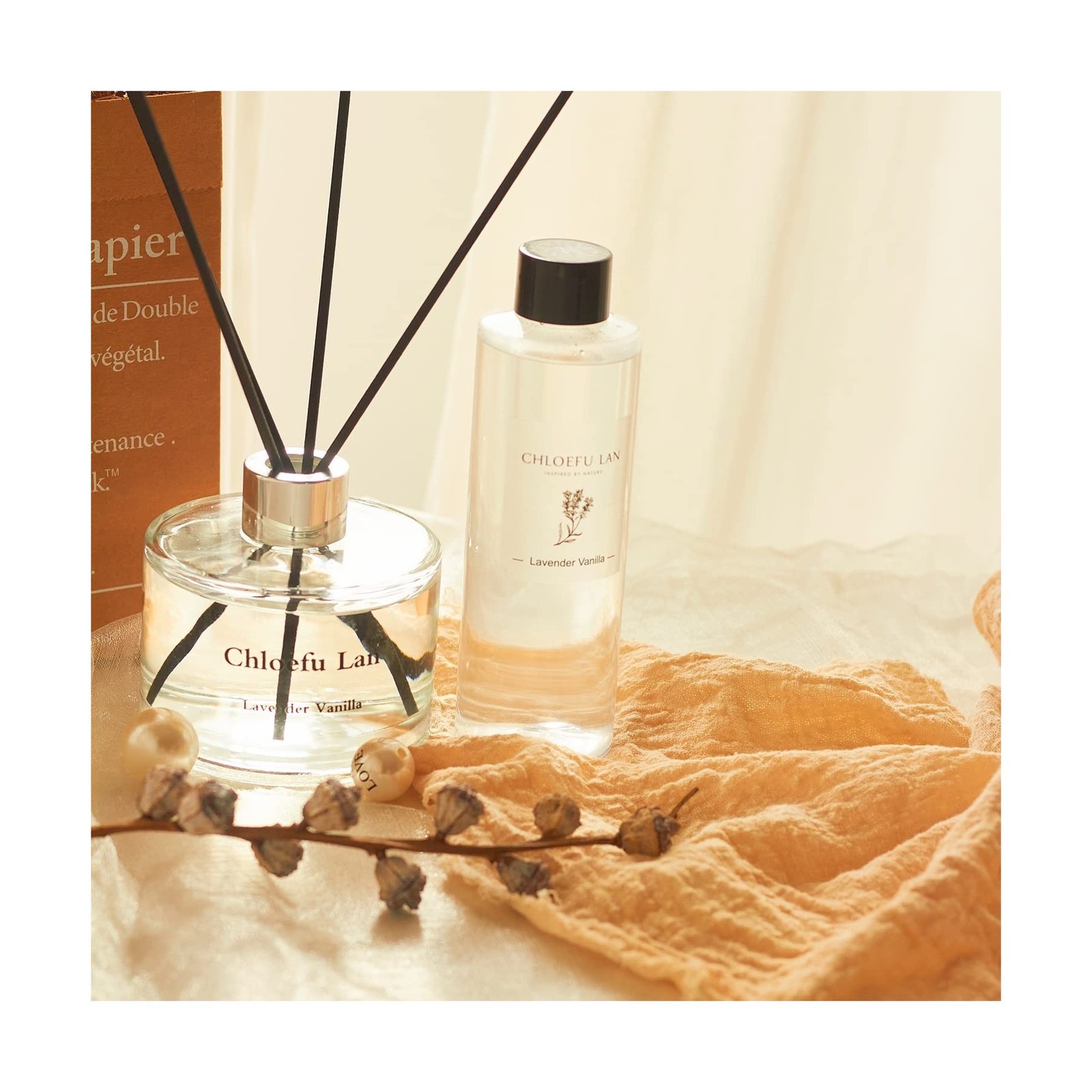 Chloefu LAN Hotel Scented Oil Diffuser Refill 200ml/6.76 fl oz Natural Essent…