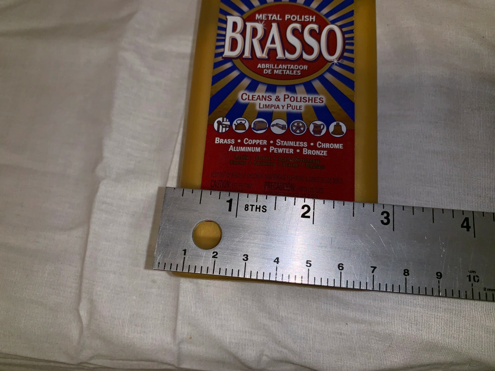BRASSO CLEANS & POLISH BRASS COPPER STAINLESS CHROME ALUMINUM PEWTER BRONZE 8oz