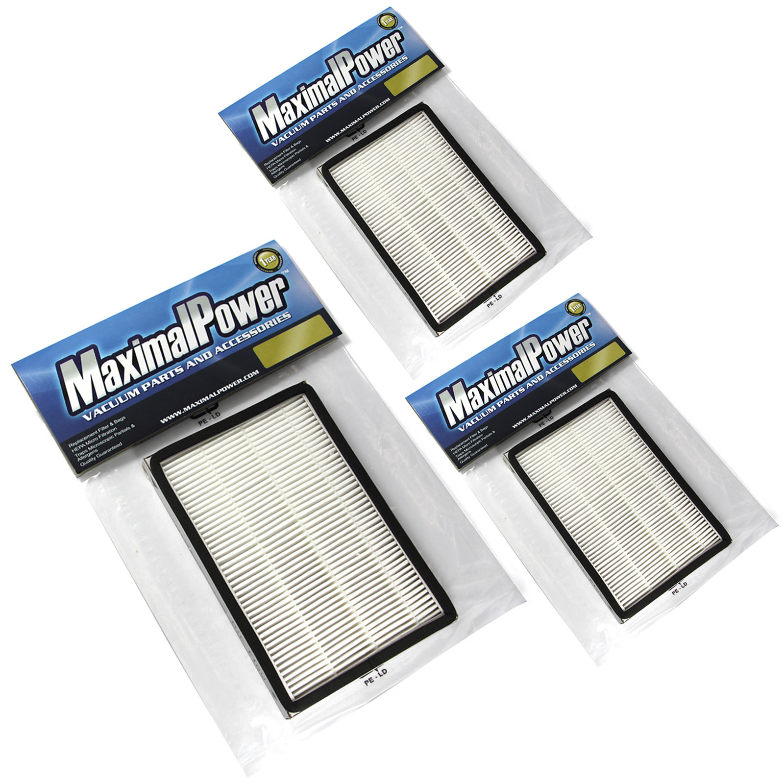 MaximalPower 3PC Filter for Kenmore EF-1 Vac Progressive Canister Upright #86889
