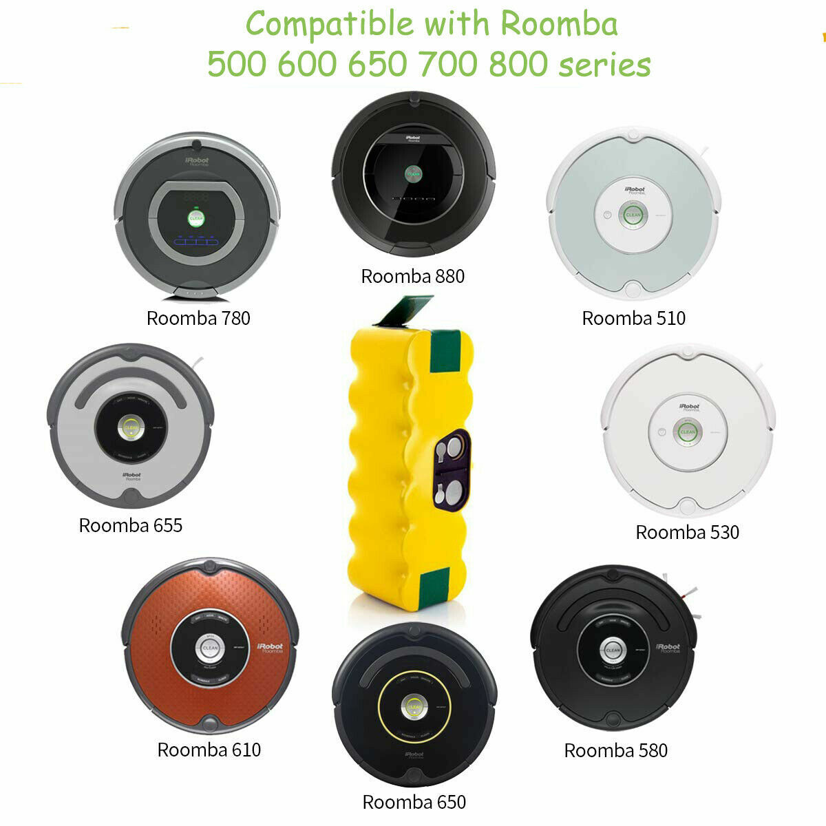 For iRobot Roomba Replace 14.4 Volt Battery Ni-MH R3 500 600 700 800 900 Series