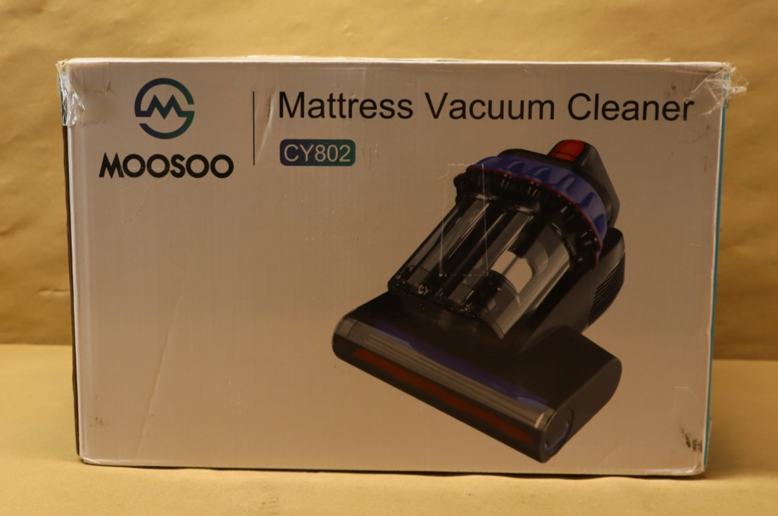 MOOSOO Handheld Mattress Vacuum Cleaner, 16Kpa Bed Vacuum, 600ML Ultrasonic