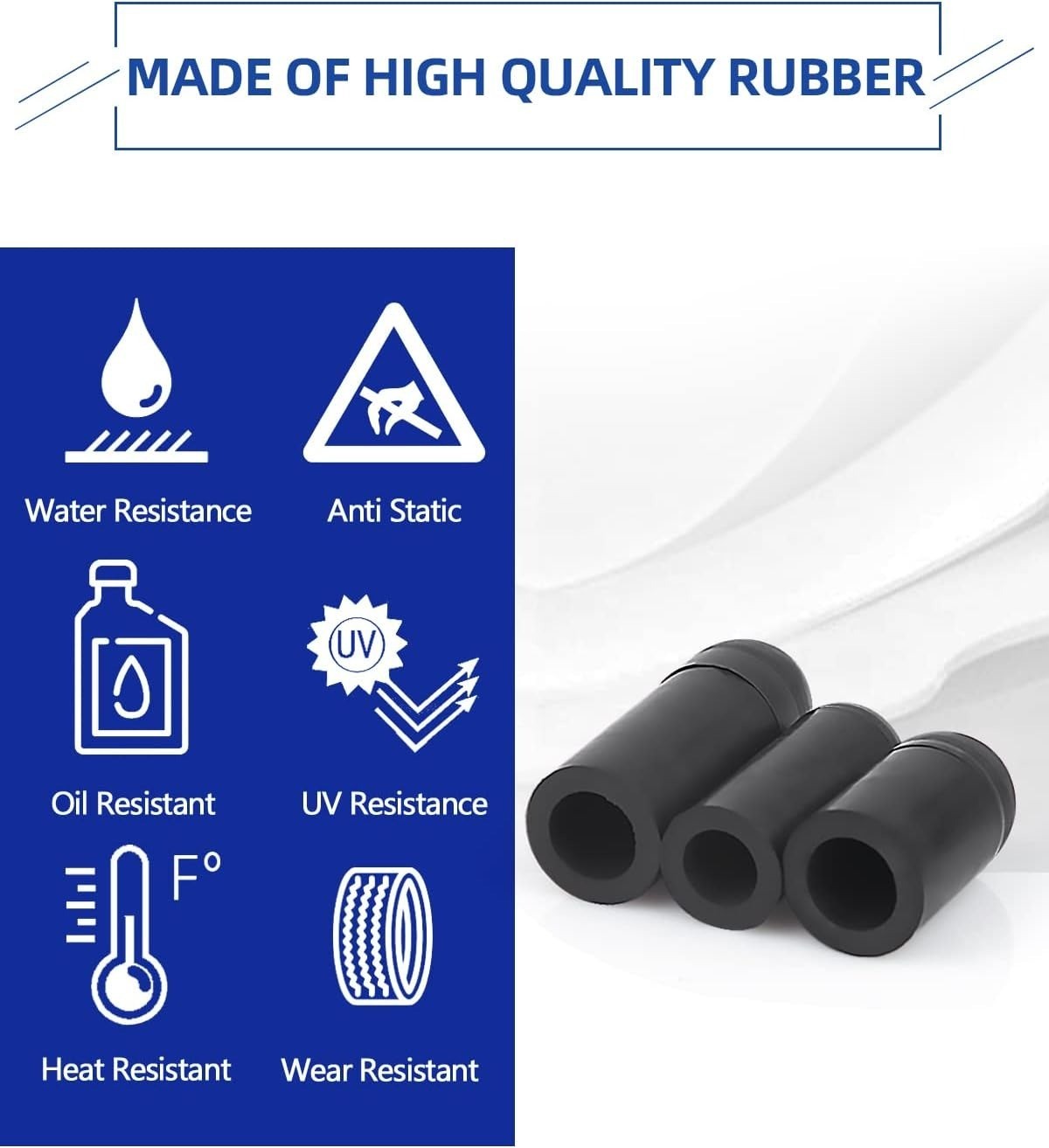 Rubber Vacuum Caps Plug Kit 63 PCS Assorted Vacuum Plugs Hose End Cap Assortment