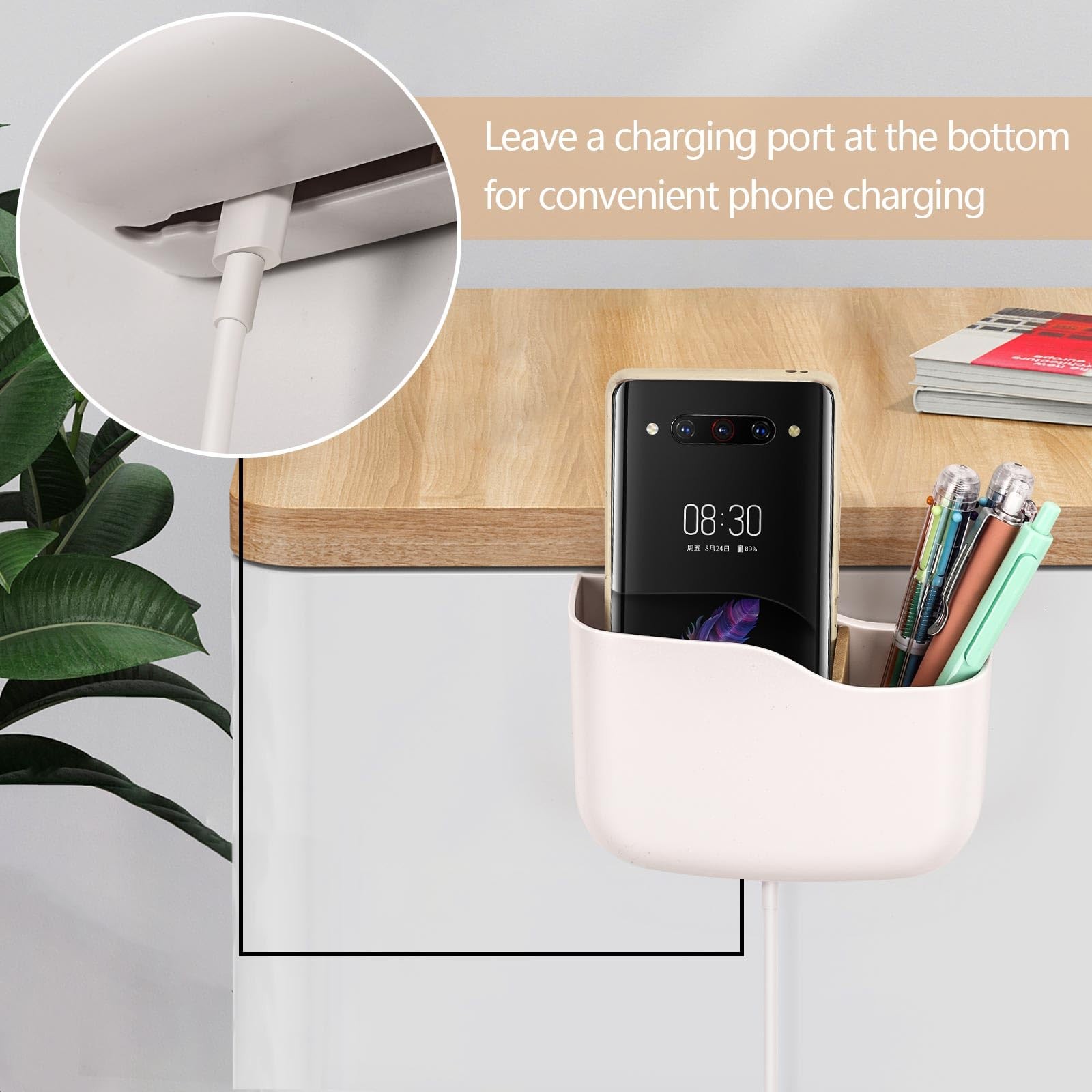 Adhesive Wall Mount Universal TV Remote Control Holder Caddy Storage Box 2 PCS