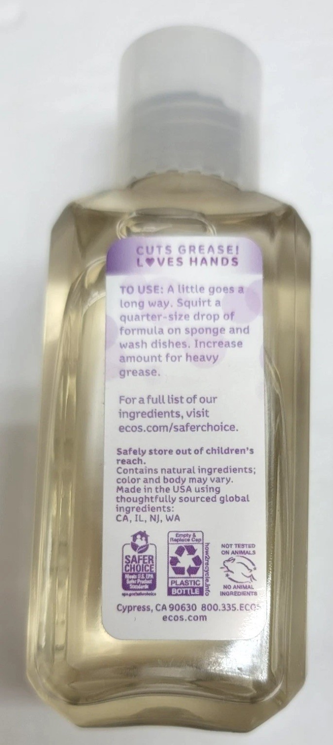Ecos Travel size Liquid Hand Dish Washing Soap – 1pc