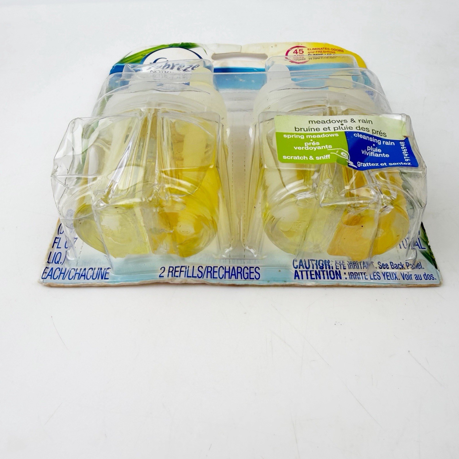 Febreze Noticeables Meadows & Rain Air Freshener 2 Refills 1.75 oz NOS *Read