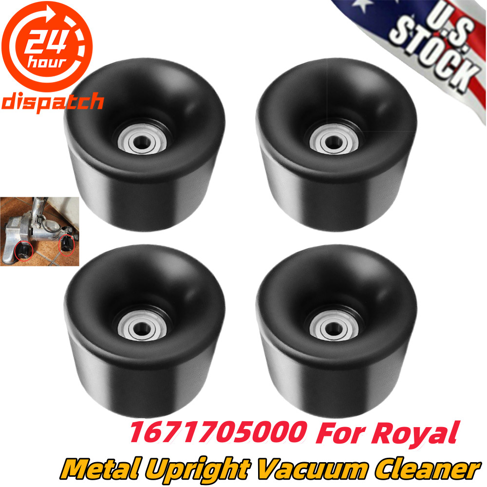 1671705000 Metal Upright Vacuum Cleaner Wheels For Royal 4PCS New Synthetic Pom