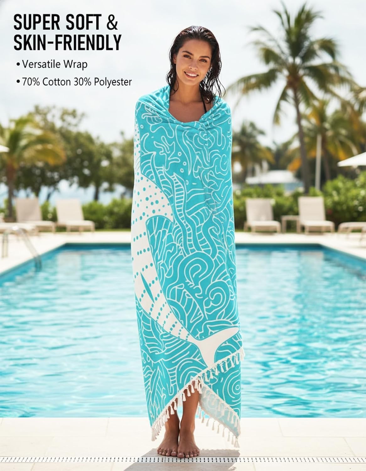 Oversized Turkish Beach Towel Blanket Cotton Giant XL Sandproof Towels Huge