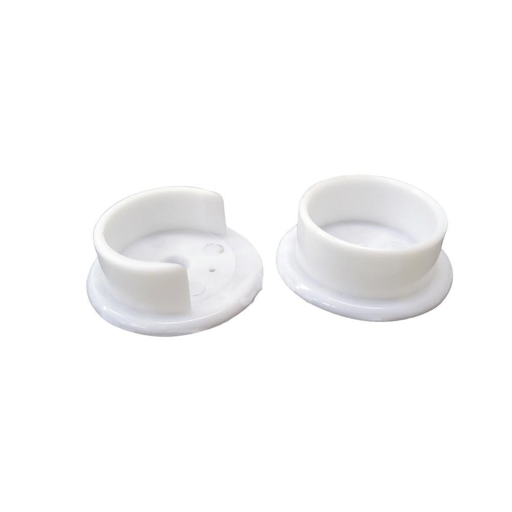 1-3/8″ White Plastic Closet Rod Socket – 1 Set with Mounting Screws