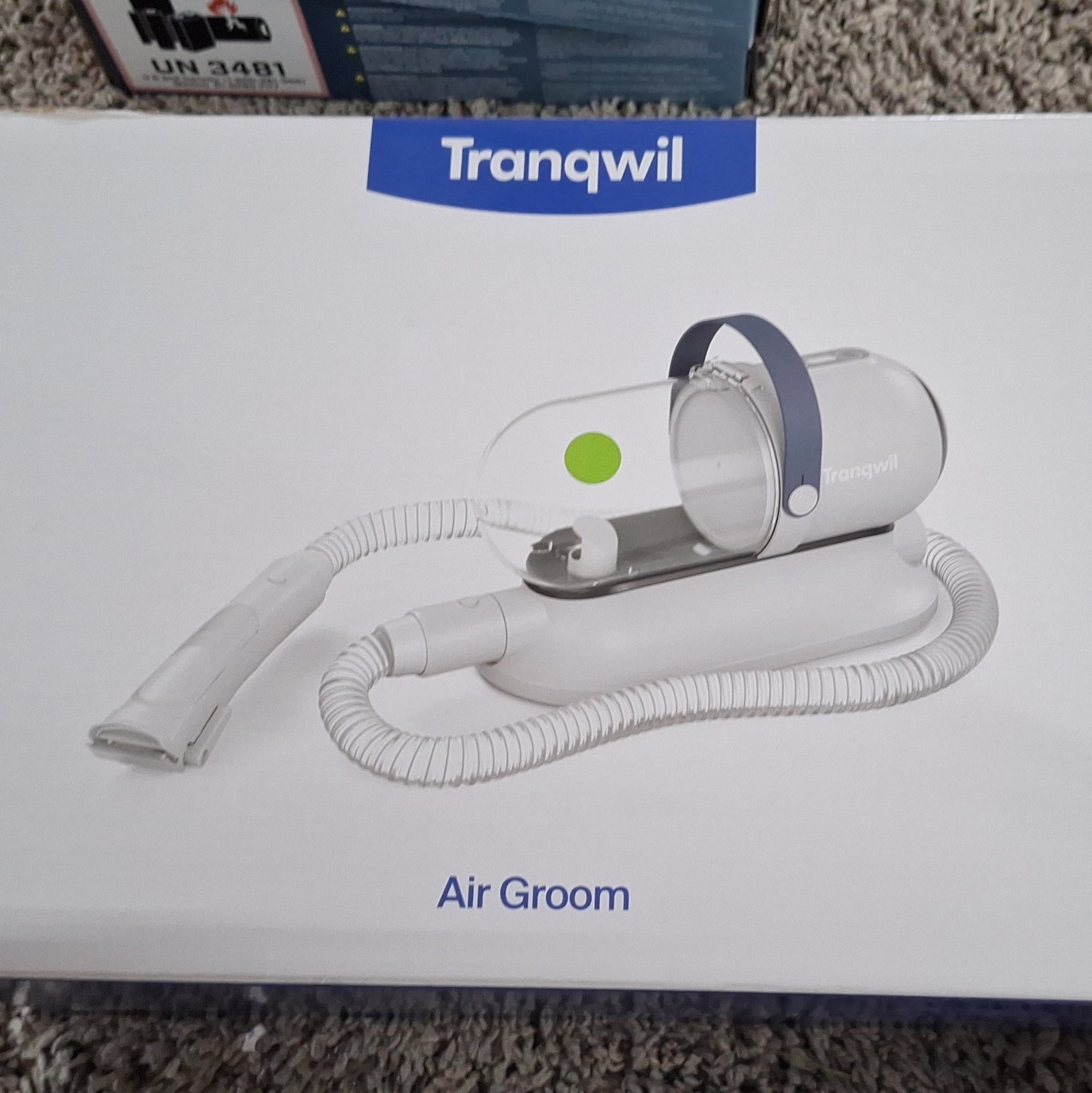 Tranquil Air Groom Pet Grooming Vacuum, Bagless Blower w/ Hose, White/Gray