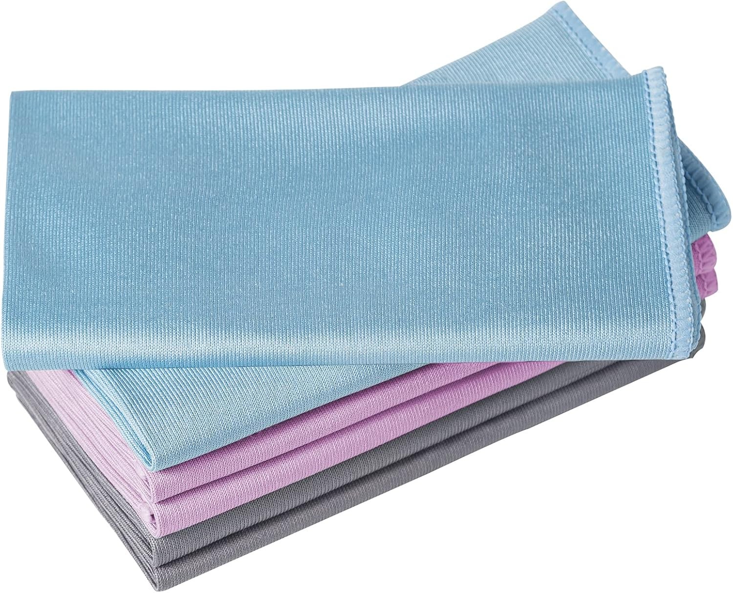 6 Pack Microfiber Glass Cleaning Cloth 16 Inch X 16 Inch Lint Free Quickly Clean