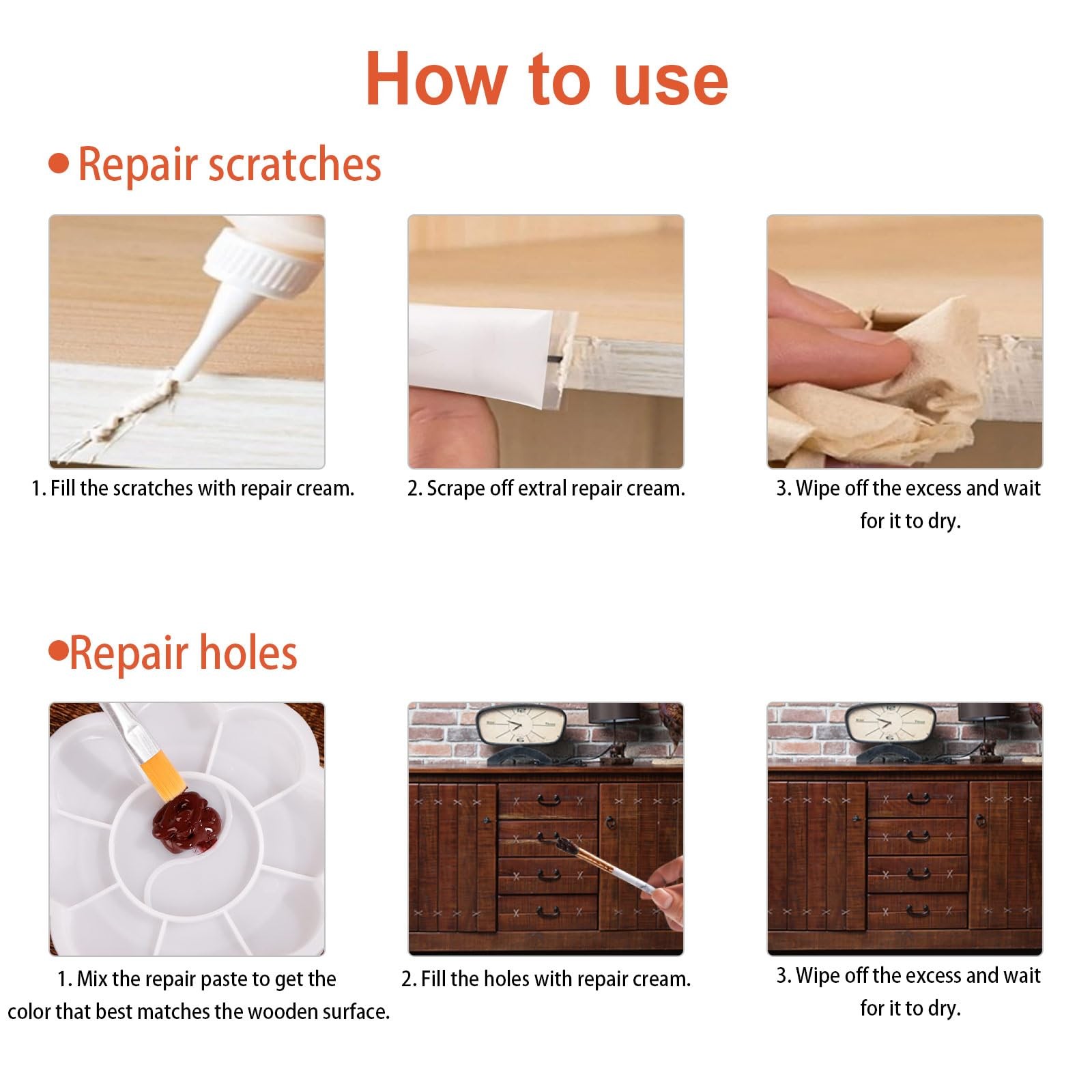 Wood Furniture Repair Kit, 12 0.63 Ounce (Pack of 16), 12 Colors-Upgrade