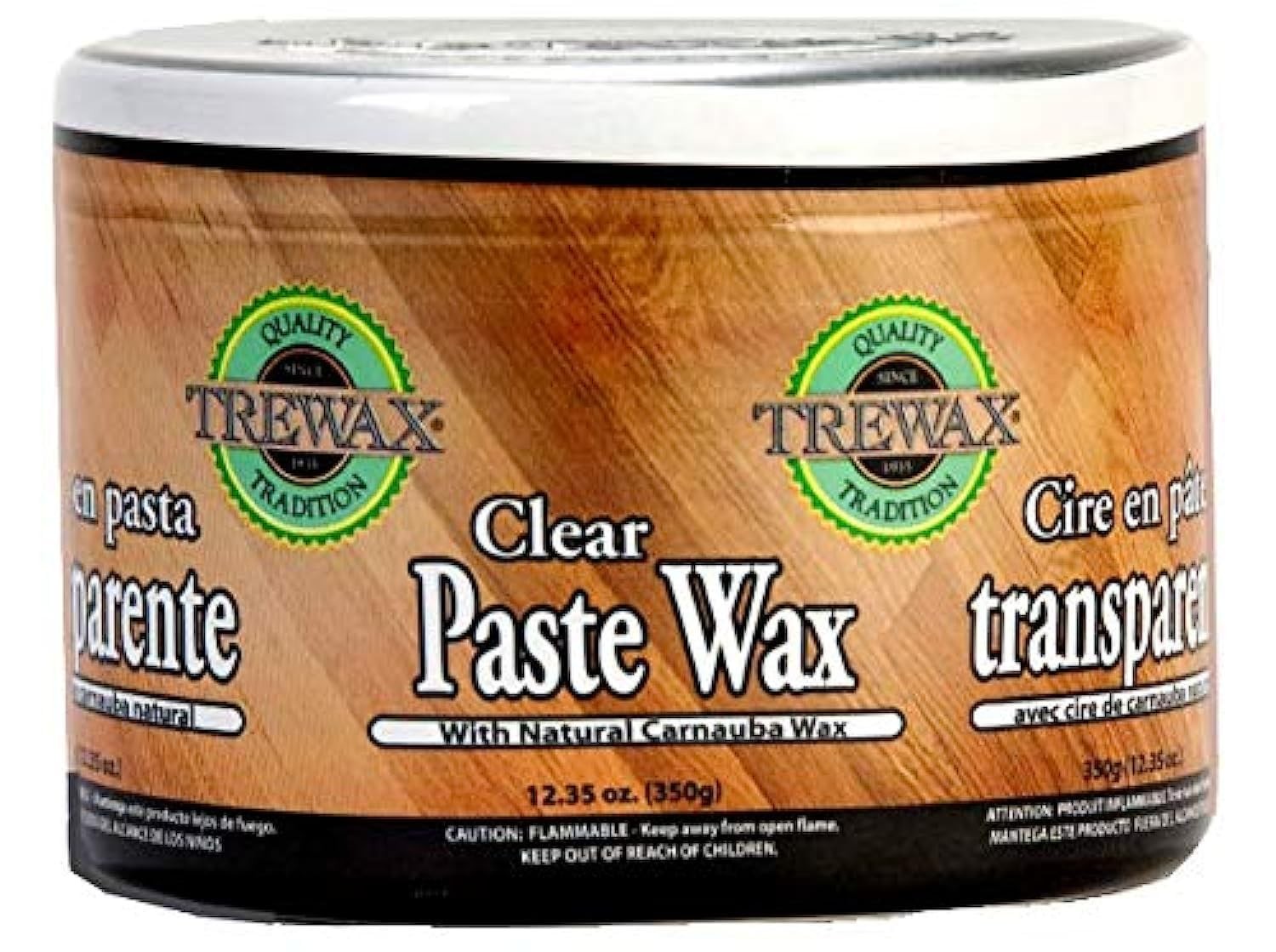 Trewax Paste Wax with Carnauba 12.35 oz Clear Surface Protection Polish