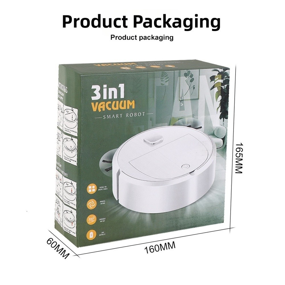 18cm Diameter For MINI Robot Vacuum 3 in 1 Sweep Mop USB For Small Homes