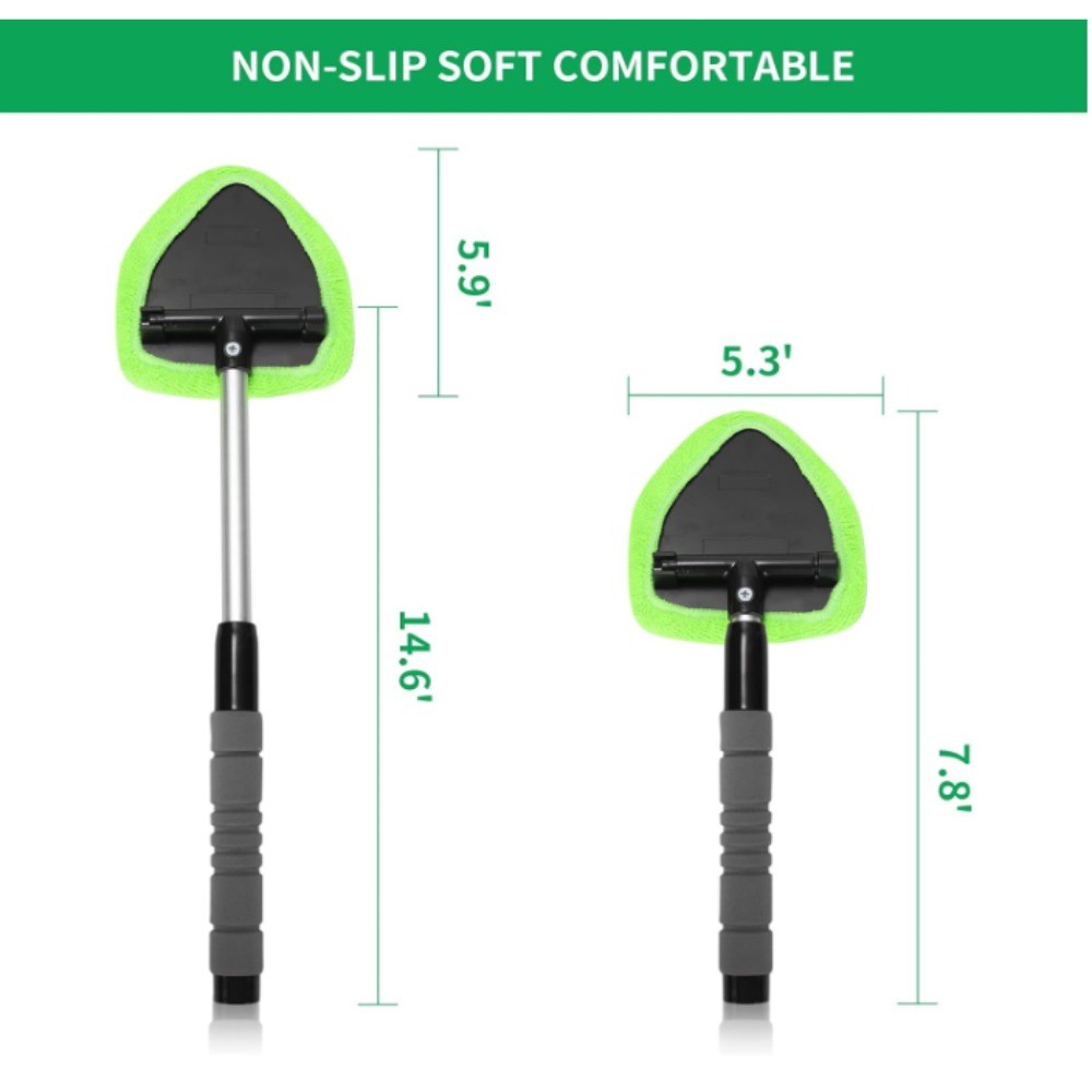15x Windshield Cleaner Wand Microfiber Car Inside Window Cleaning Tool Anti Fog
