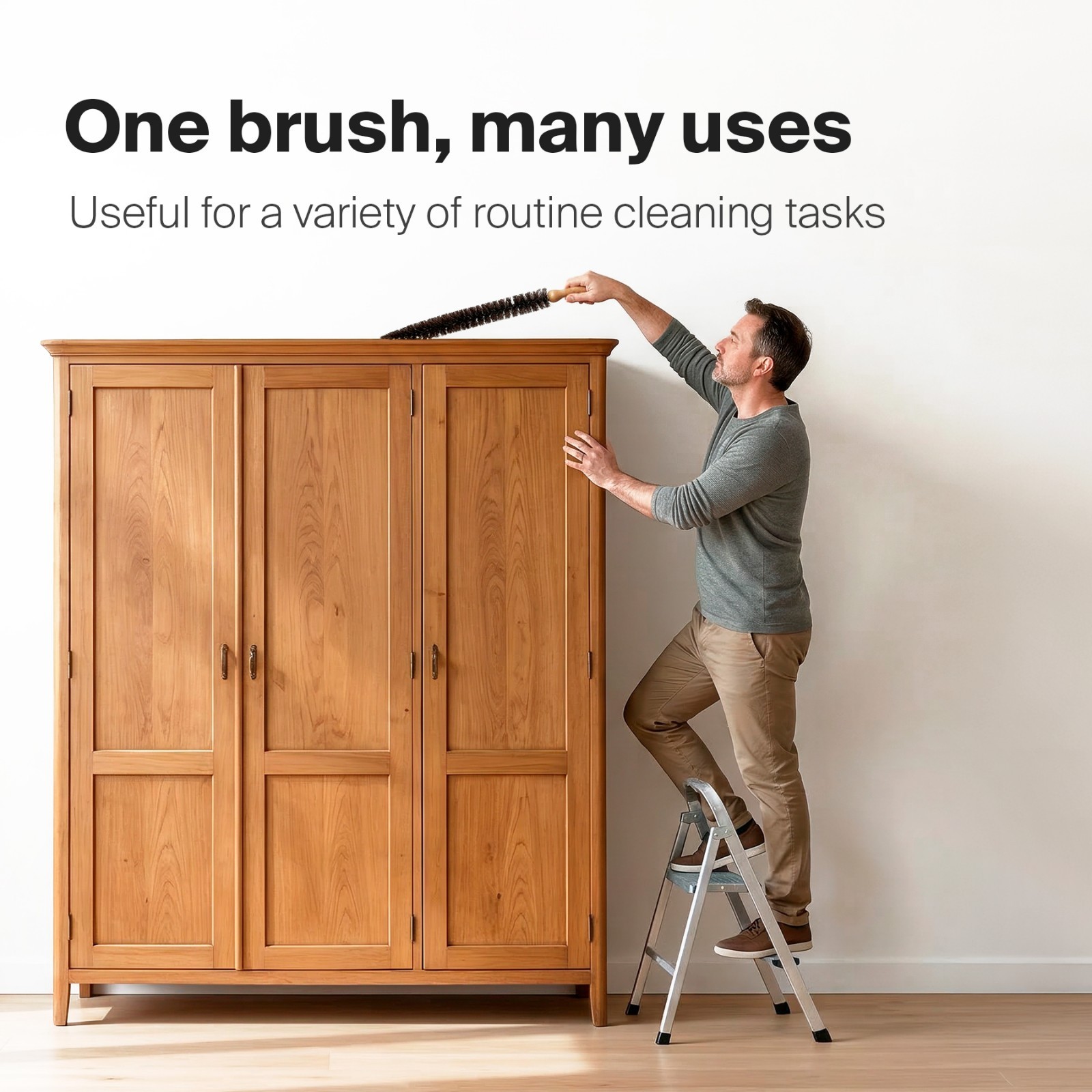 46″ Premium Flexible Medium-Stiff Horsehair Radiator, Coil and Vent Brush