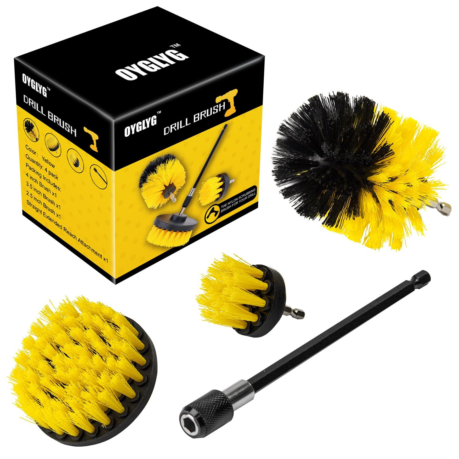 Drill Brush Attachment Set Adapt Drill Brush For Bathroom Surfaces Grout Floor T