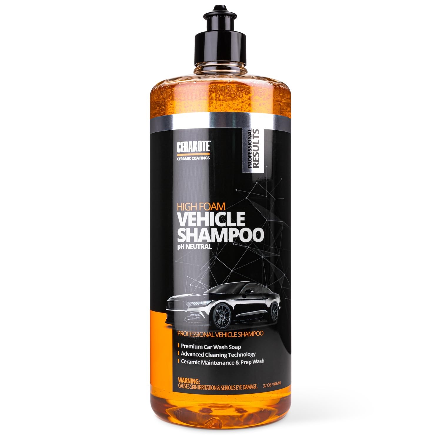 High Foam Vehicle Shampoo 32 oz pH Neutral Car Wash Soap Ceramic Safe