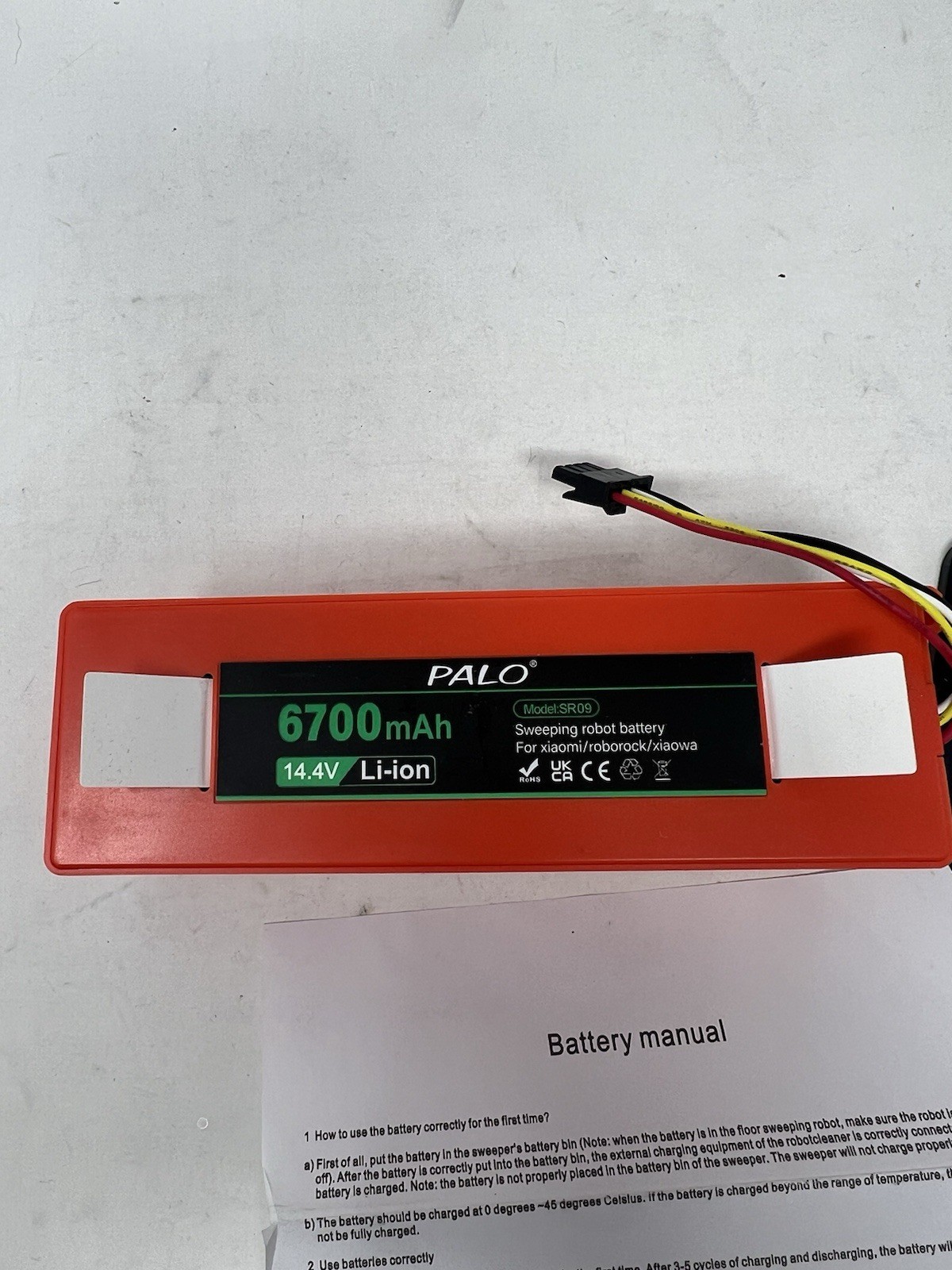 SR09 Replacement Battery for Xiaomi Vacuum Sweeper Robot 6700mAh 14.4V Li-ion