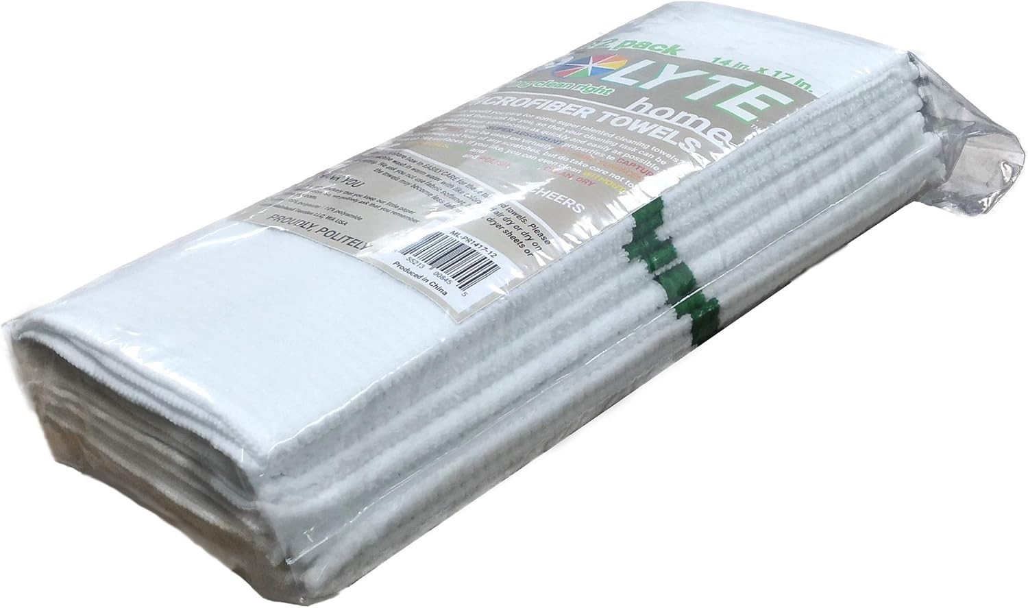 Microfiber All-Purpose Ribbed Terry Bar Mop Towel, 14×17 in, 12 Pack | For Home,