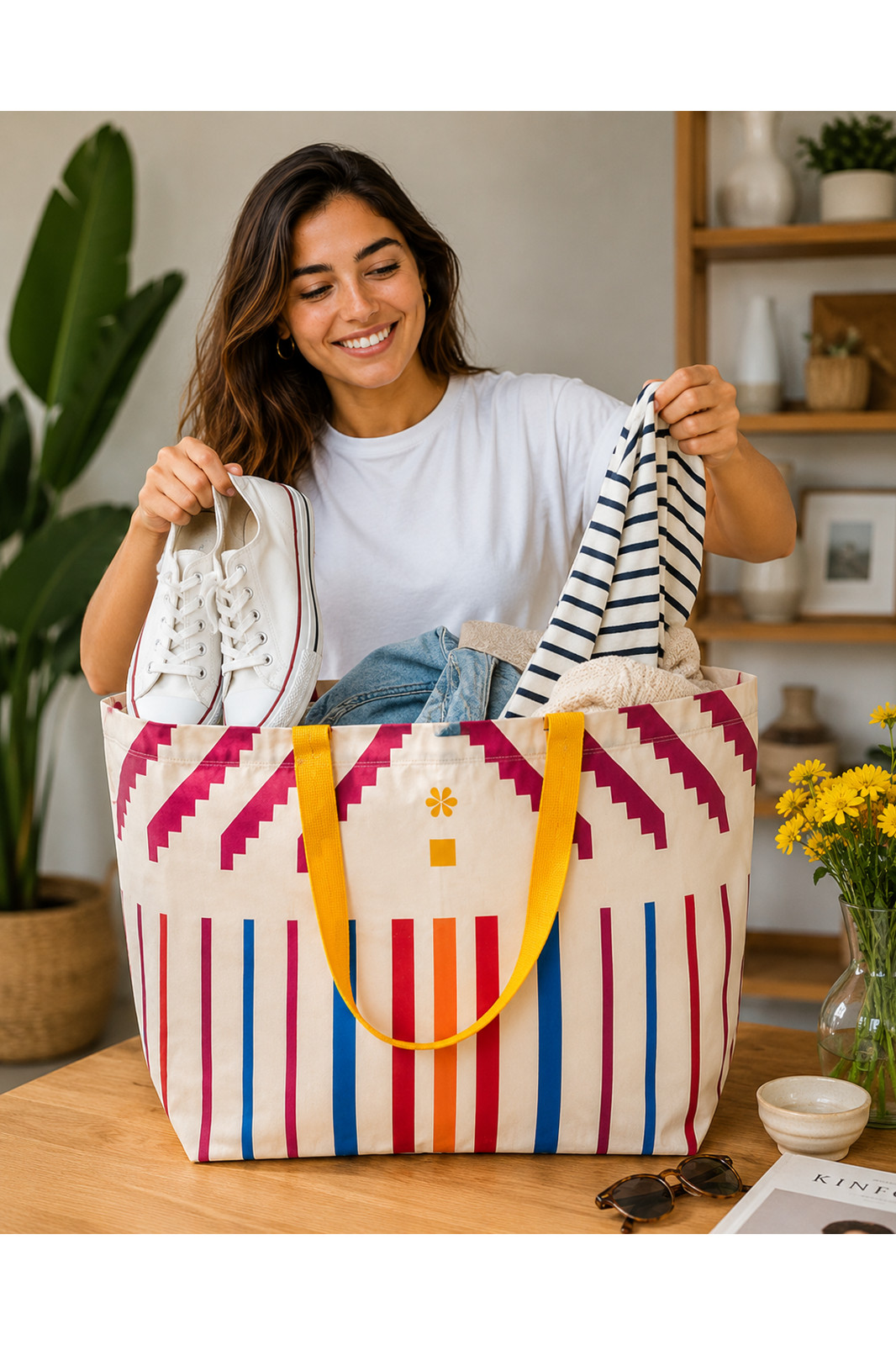 IKEA ÖMSESIDIG Limited Edition Tote Bag Large 19 Gallon Shopping Laundry Beach B