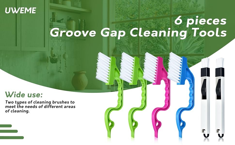 Crevice Gap Cleaning Brush Tool, 6PCS Hand-held Groove Gap Cleaning Tools | 2 in