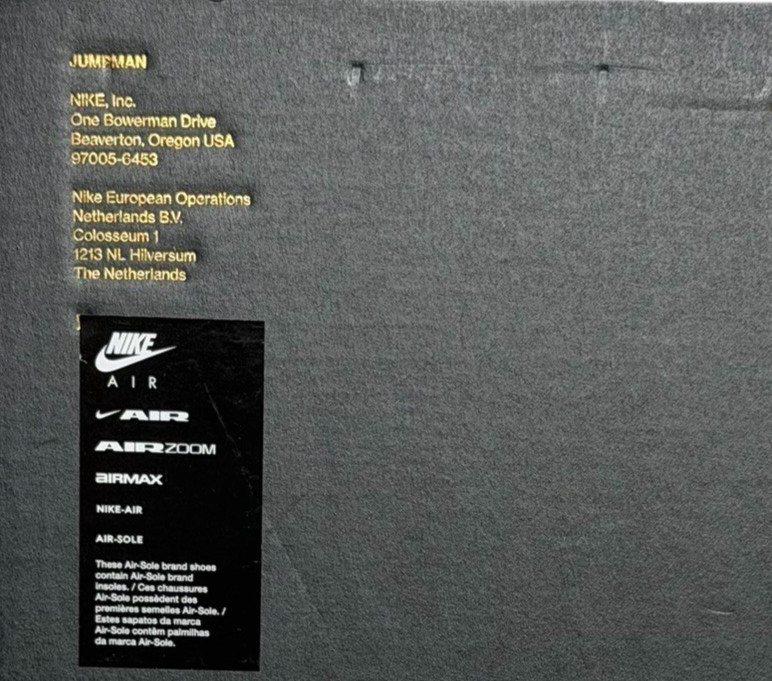 NIKE Air Jordan 1 Low Men’s Sz 10 Storage EMPTY SHOE BOX ONLY 12″ x 9″ x 5″ New