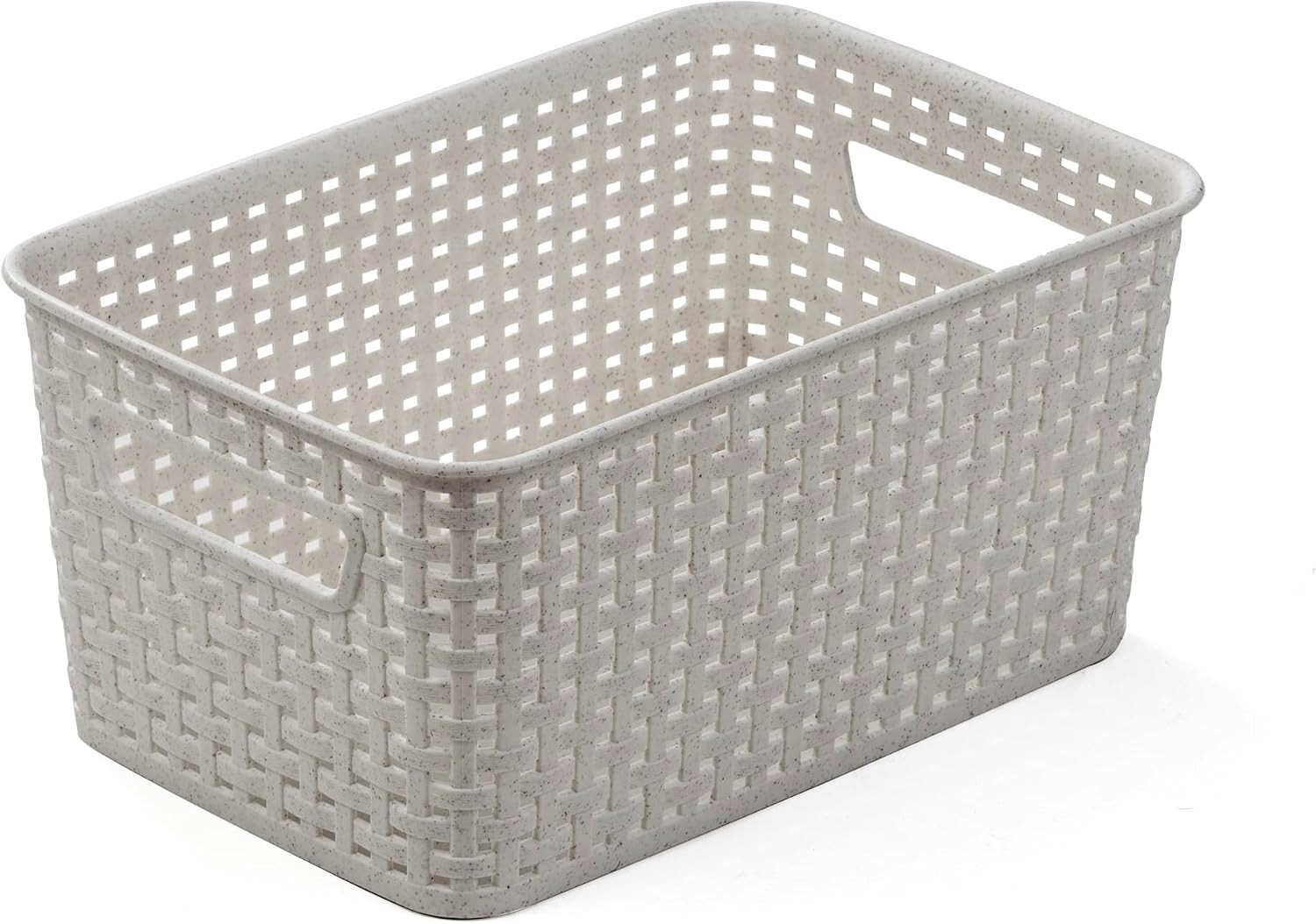 | Plastic Storage Baskets, 5.5 Liter – 3 Pack, Natural Grey | the WOVEN COLLECTI