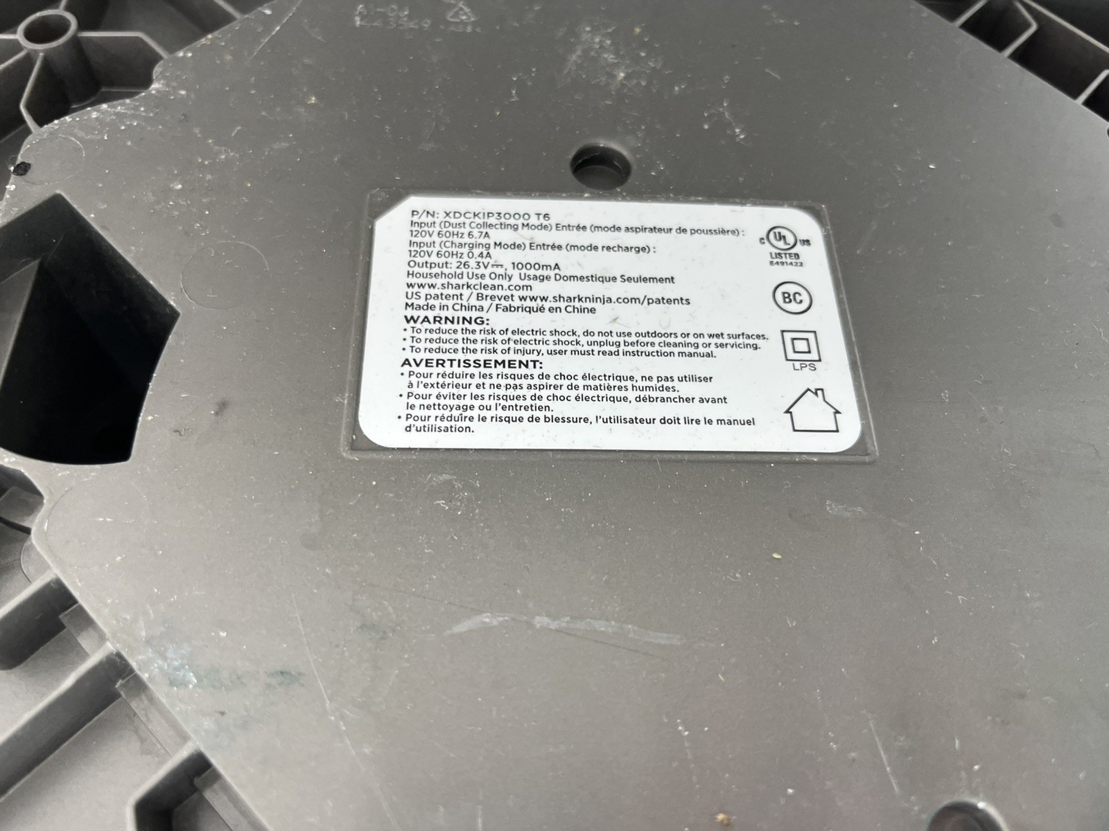 Shark PowerDetect Clean And Empty Charging Base Empty Station Replacement