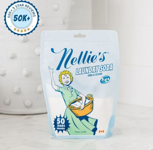Nellie’s All Natural Laundry Soda 50 Loads 1.6 lbs Brand New