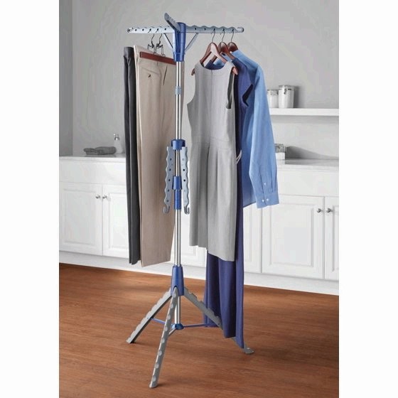 Mainstays 2-Tier Steel Tripod Clothes Drying Rack Space-Saving Foldable