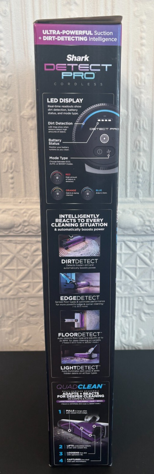 Shark IW1120C Detect Pro PowerFINS Cordless Battery Power Pet HEPA Stick Vacuum