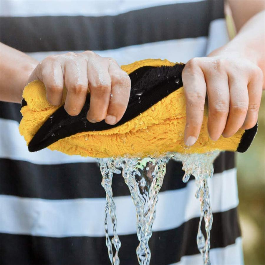 1pcs Microfiber Cleaning Towel Thicken Soft Drying Cloth Car Body Washing Towels