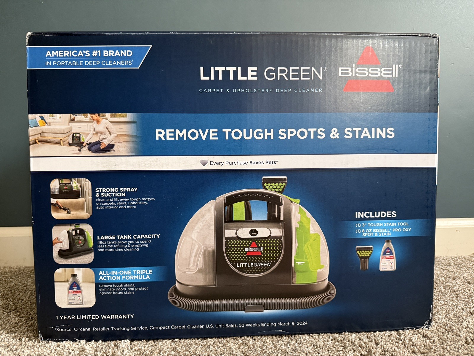 Bissell LITTLE GREEN Carpet & Upholstery Deep Cleaner #3369 Gray/Green BRAND NEW