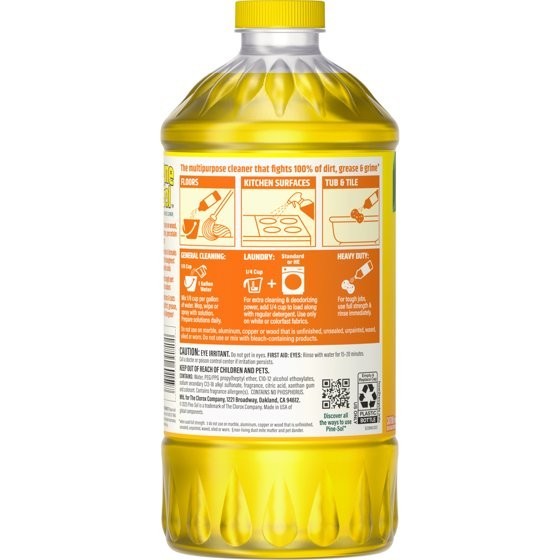 Pine-Sol Multi-Surface Floor Cleaner, Lemon Fresh, 60 Fluid Ounces