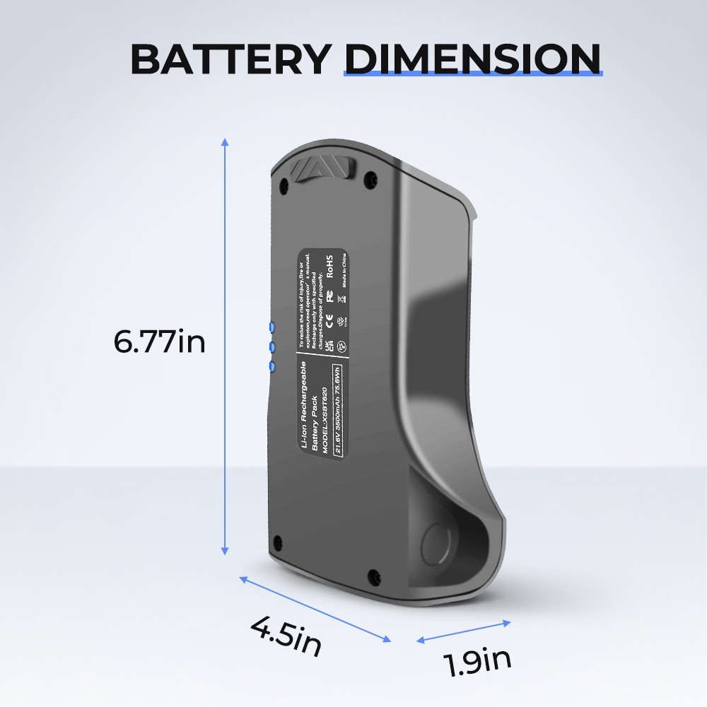 XSBT620 XSBT600 3.5Ah 21.6V Battery Replacement For Shark Pet Pro Vacuum