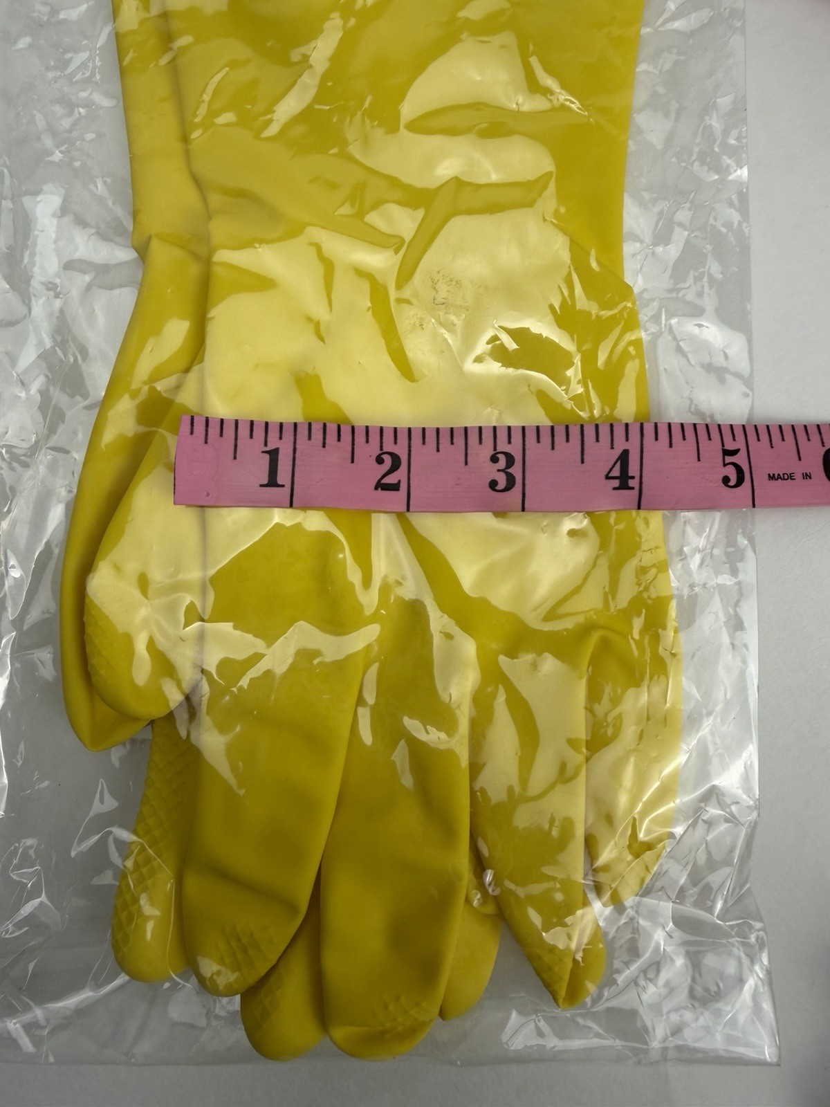 3-pk Key & Castle Extra-Long Cuff Latex Gloves One Size Lemons Dishwashing Clean
