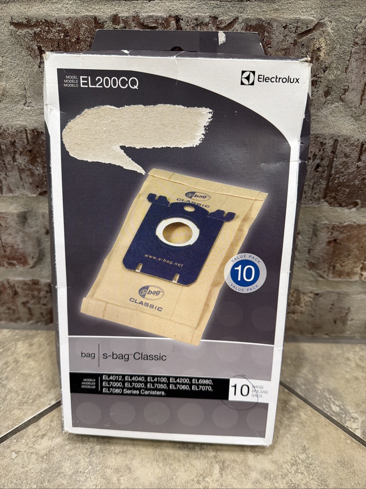 Electrolux EL200CQ Classic S-Bag Vacuum Bag 10 Pack Fits EL Series