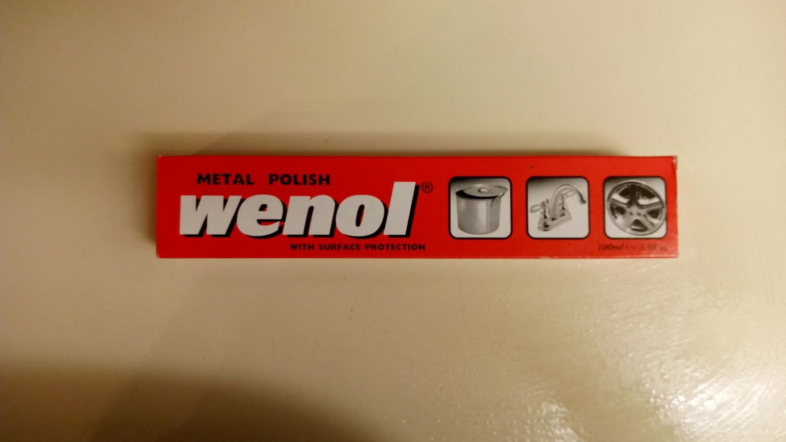 Wenol Metal Polish with Surface Protection, 100mL / Red Box ..New