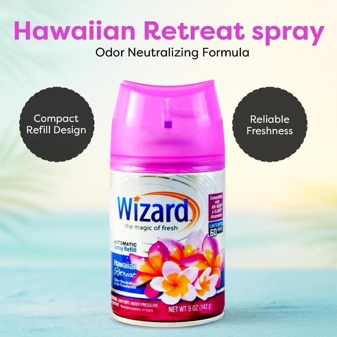12 WIZARD AUTOMATIC SPRAY REFILLS – 5 oz – VARIETY PACK (12 Different Scents)