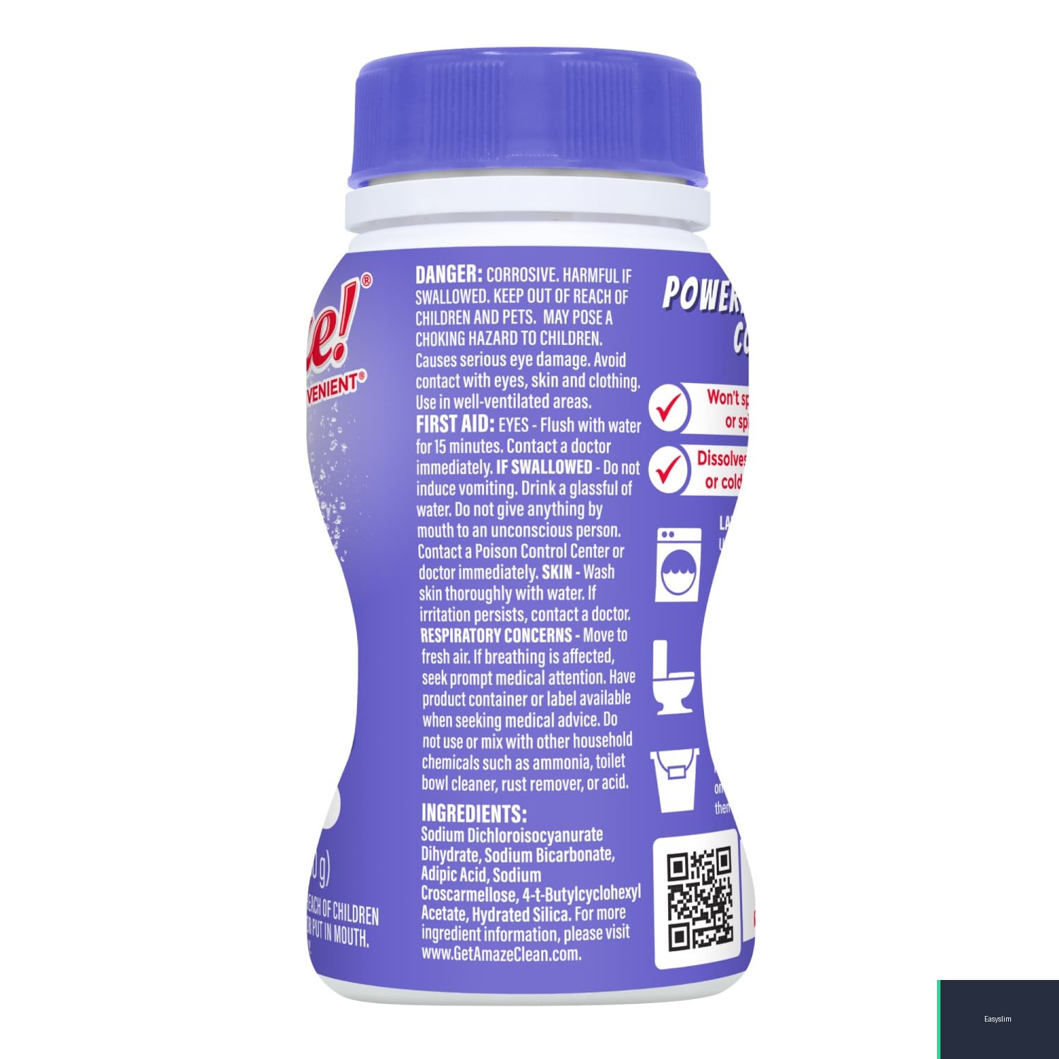 Bleach Tablets, Ultra Concentrated, 32 Count, Lavender, Splash-Free, Multi-Use