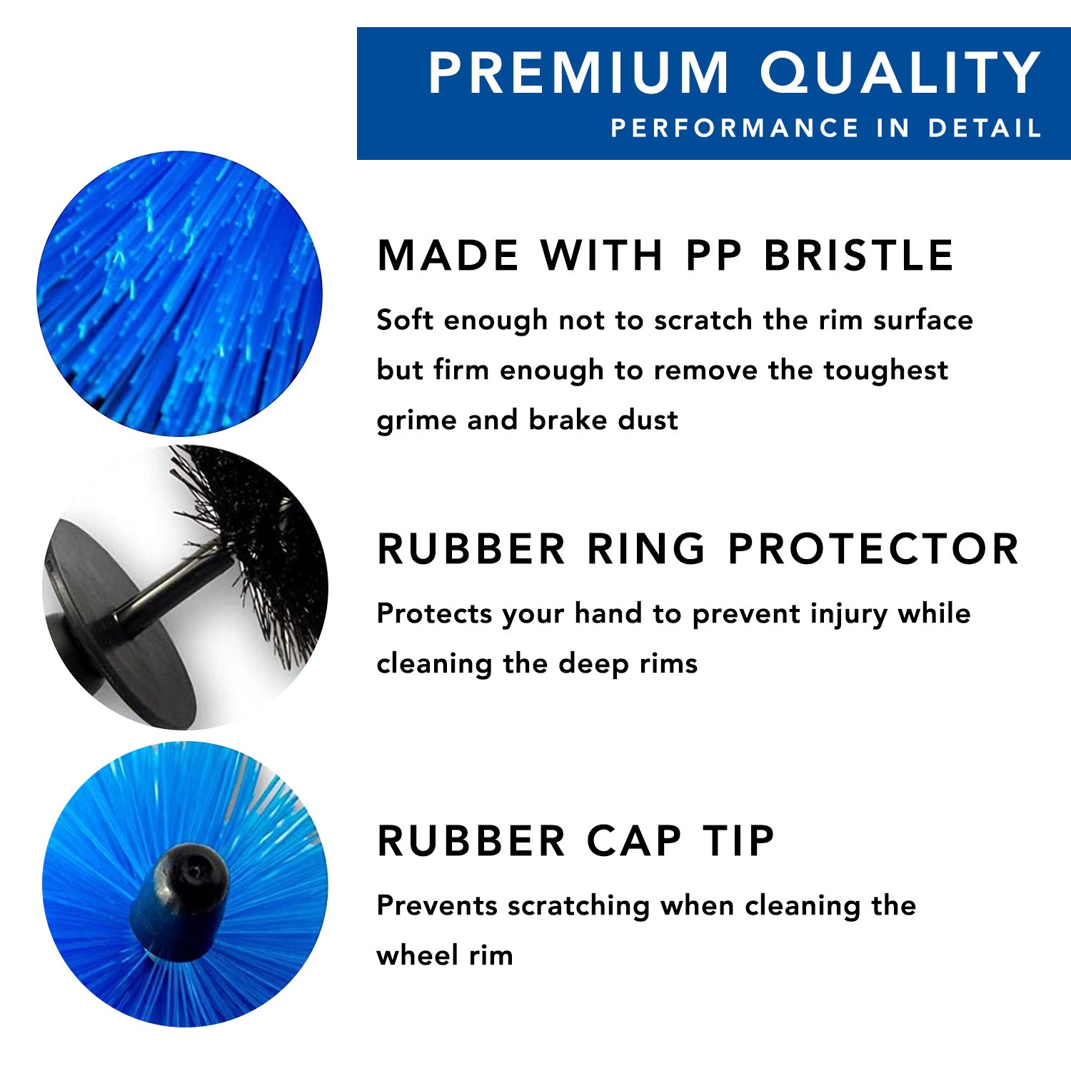 MaximalPower 18’’ Wheel Brush for Car Wheel Rim Detailing Brush Car Barrel Tire