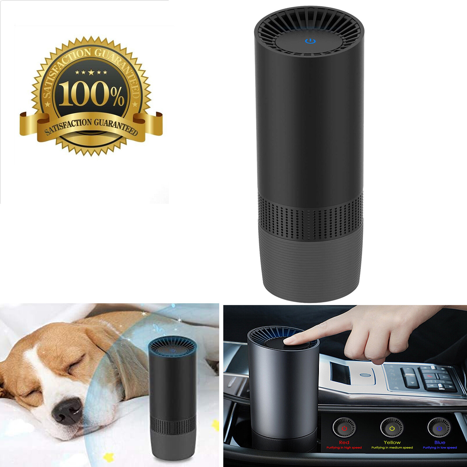 Room Car Air Purifier Cleaner HEPA Filter Remove Odor Dust Mold Home Allergies