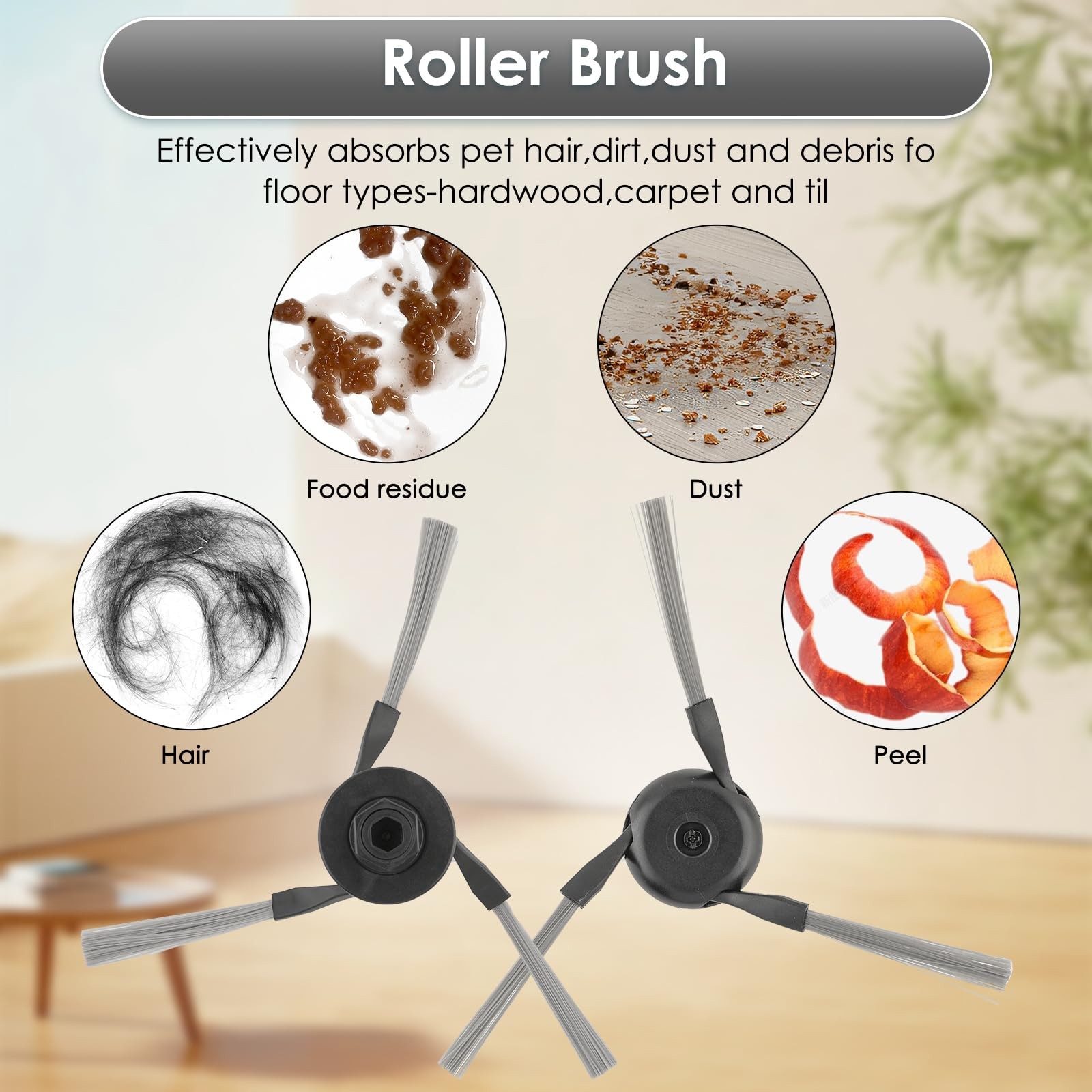 (21 Pack) D20 Plus Parts with Dreame D20 Plus Robot Vacuum Cleaner, 2 Roller …
