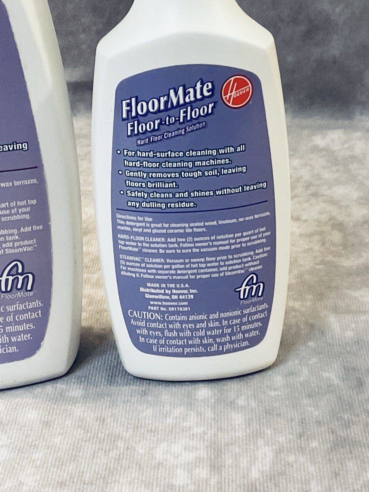 HOOVER FLOOR MATE FLOOR-TO-FLOOR HARD FLOOR CLEANING SOLUTION 8 FL OZ & 16 FL OZ