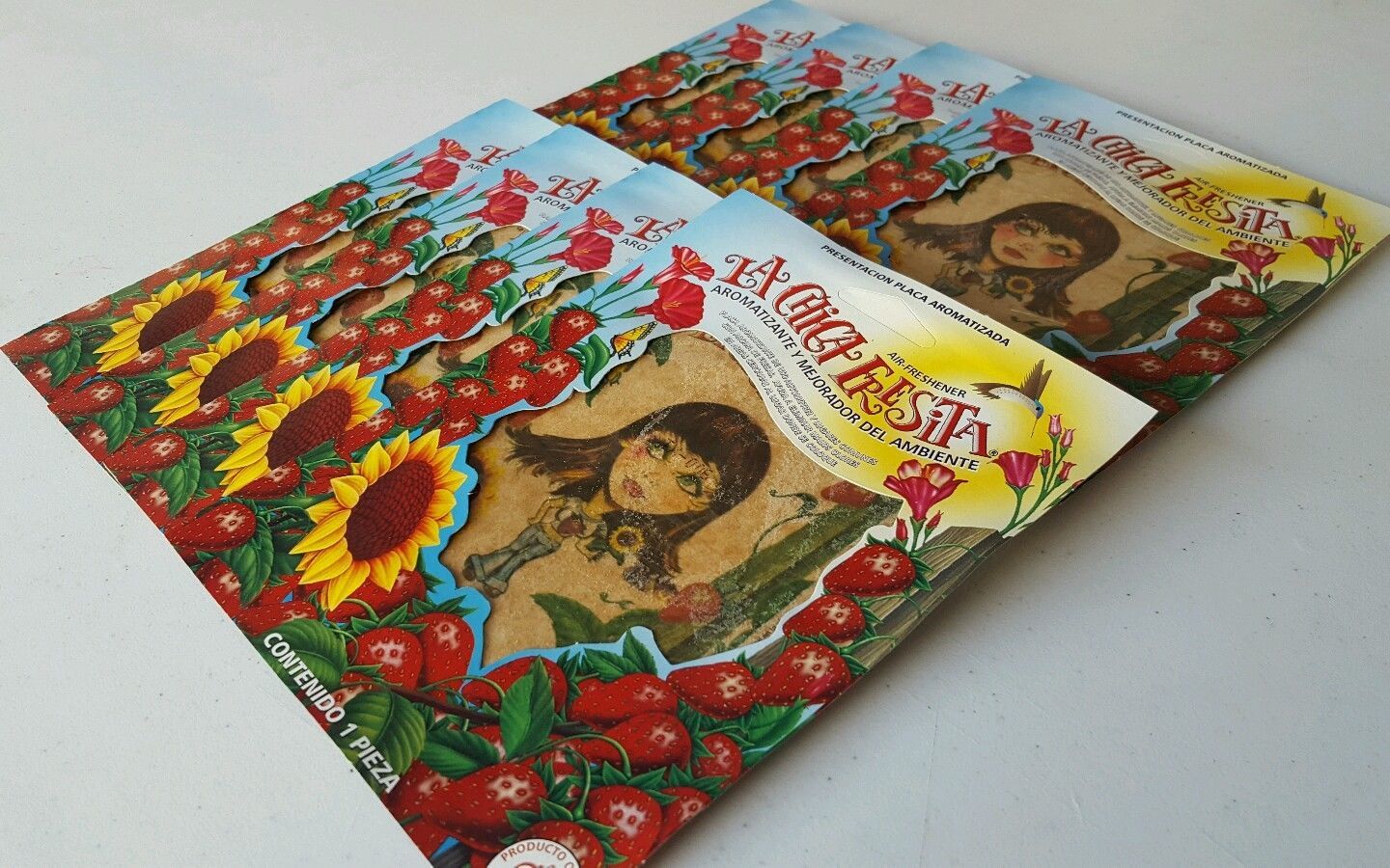 15pack LA CHICA FRESITA Fresa/Strawberry Car Air Freshener Aromatizante Mexico